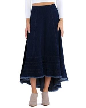 Wash Lab Denim Heavenly Denim Maxi Skirt - Blue
