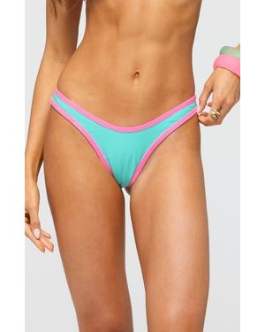 Edikted Dina Contrast Bikini Bottoms - Blue