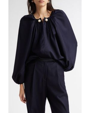 Nackiyé Grand Bazaar Virgin Wool Top - Blue