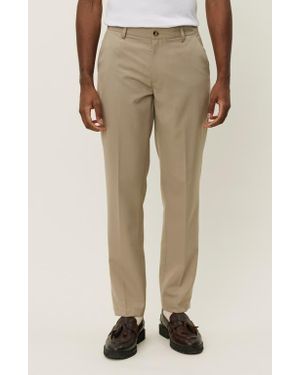 Les Deux Como Regular Fit Flat Front Dress Pants - Natural