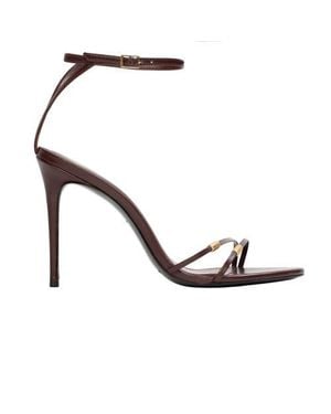 Black Suede Studio Britanny Strappy Sandal - Metallic