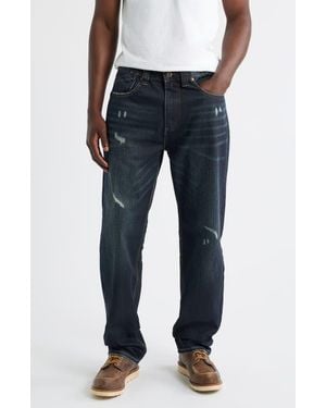 Level 7 Relaxed Straight Leg Jeans - Blue