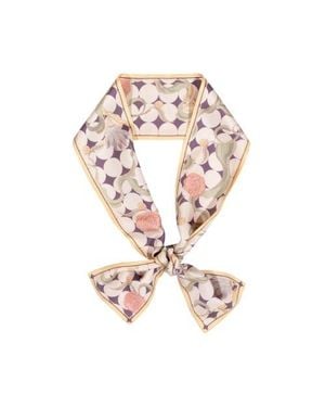 Lost Pattern Dream Silk Neck Bow - Pink