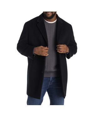 Michael Kors Big & Tall Overcoat - Black