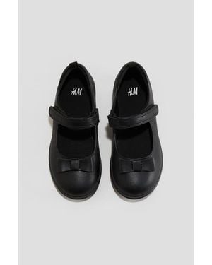 H&M Bow-Detail School Ballet Pumps - Black