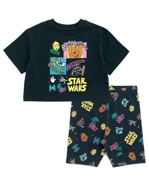 Star Wars T-Shirt & Bike Shorts Set - Blue