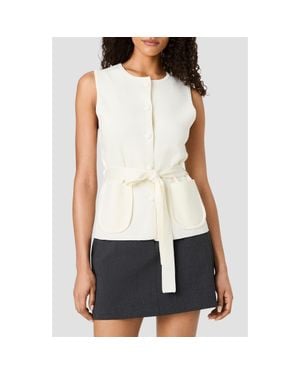 French Connection Maxime Tie Waist Vest - White