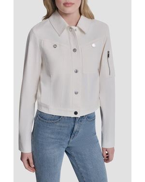 DKNY Twill Trucker Jacket - Blue