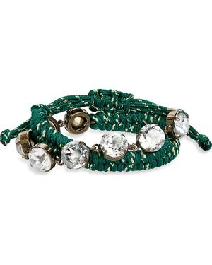Balenciaga Gala Double Cord Stone Bracelet - Green
