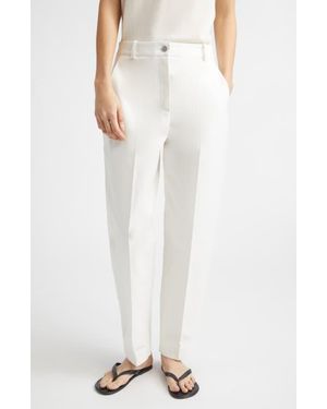Partow Astor Cotton Twill Tapered Leg Pants - White