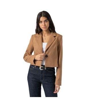 Saint + Sofia Astrid Crop Blazer - Blue