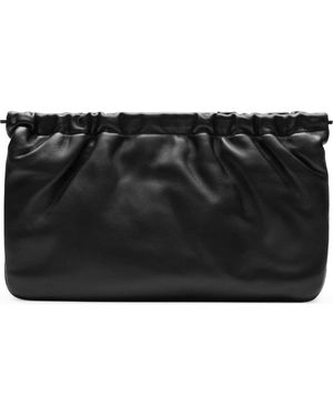 Mango Leather Clutch - Black