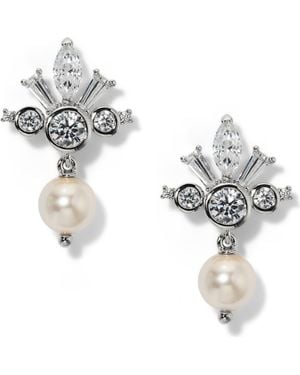 Nadri Undersea Crown Imitation Pearl Drop Earrings - Metallic