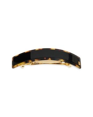 Alexandre De Paris Tortoiseshell Pattern Barrette - Black