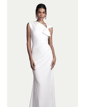Coast Bow Detail Crepe Wedding Dress - White