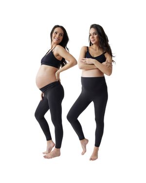 Ingrid & Isabel Maternity And Postpartum Active Workout Leggings 2-Pack Bundle - Blue