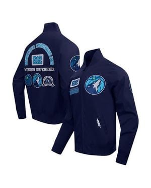 Pro Standard Minnesota Timberwolves Area Code Twill Full-Zip Jacket - Blue