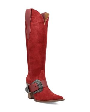 Dingo Yeehottie Over The Knee Western Boot - Red