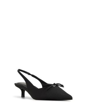 ALDO Azizza Slingback Pointed Toe Kitten Heel Pump - Black