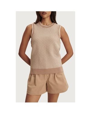 Varley Jenson Sleeveless Sweater - Brown