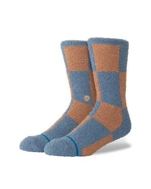 Stance Patchwork Cozy Crew Socks - Blue