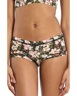 Hanky Panky Print Boyshorts - Black