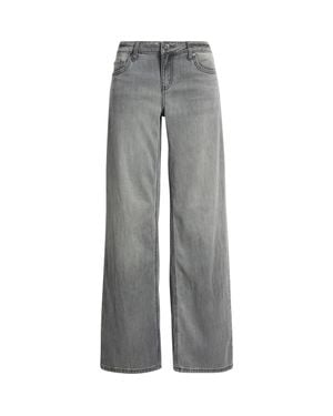 YMI Britney Low Rise Wide Leg Jeans - Gray