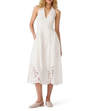 Steve Madden Margie Cutout Halter Midi Dress - White
