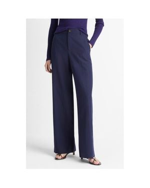 Vince Relaxed Wide Leg Pants - Blue