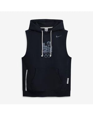 Nike La28 Summer Olympics Fleece Sleeveless Dri-Fit Hoodie - Blue
