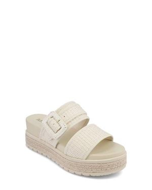 MIA Kylian Espadrille Platform Wedge Slide Sandal - White