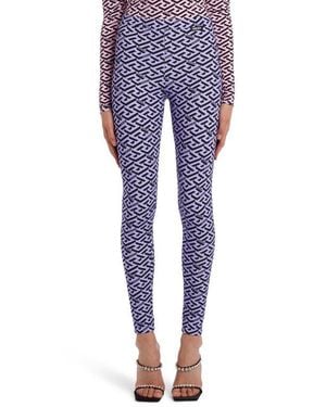 Versace Greca Signature Leggings - Blue