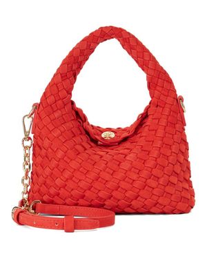 Dune Dinkydeliberate Woven Top Handle Bag - Red