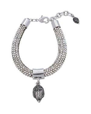 Kurt Geiger Pavé Rope Pendant Bracelet - White
