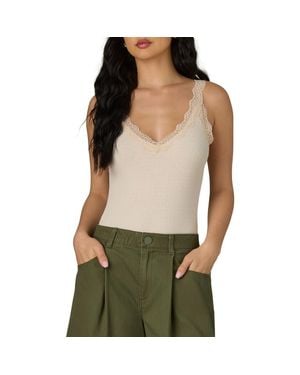 Wit & Wisdom Lace Trim Rib Camisole - Green