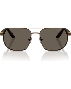 Emporio Armani Kids' 51Mm Square Sunglasses - Brown