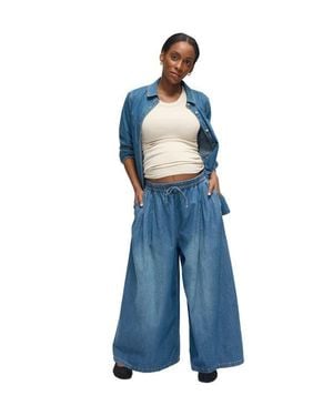 Ingrid & Isabel The Easy Wide Leg Denim Maternity Pant - Blue