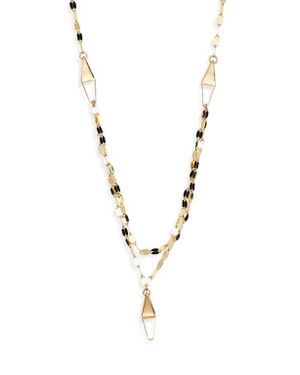 Lana Jewelry Double Strand Kite Pendant Necklace - Metallic