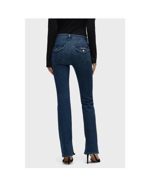 Hudson Jeans Barbara High-Rise Bootcut W/ Flap Jean - Blue