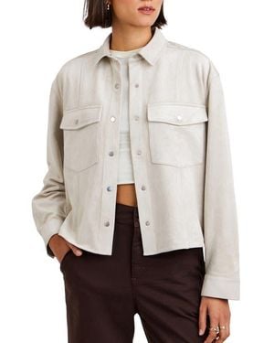 Bella Dahl Faux Suede Shacket - White