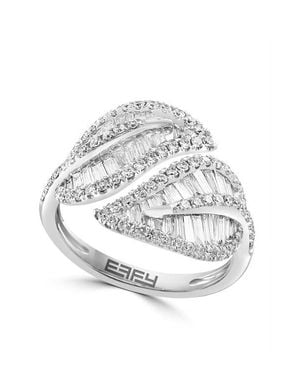 Effy Crisscross Baguette Diamond Ring - Gray
