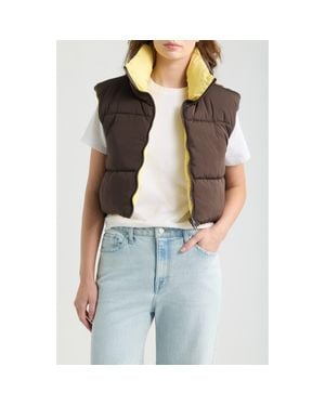 DELUC Gallagher Reversible Puffer Vest - Brown