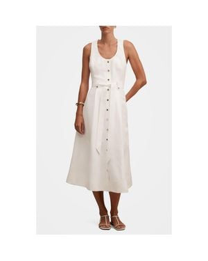 EVER NEW Priscilla Button Down Midi Dress - Natural