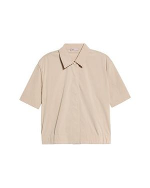 Herno Stretch Modal Blend Button-Up Shirt - Natural