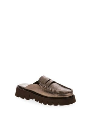 Pedro Garcia Savy Water Resistant Penny Loafer Mule - Brown