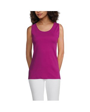 Lands' End Cotton Tank Top - Purple