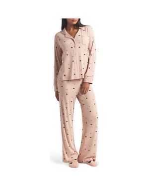 Skims Soft Lounge Rib Sleep Set - Pink