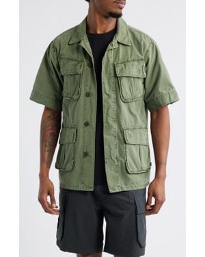 Alpha Industries Fatigue Short Sleeve Cotton Overshirt - Green