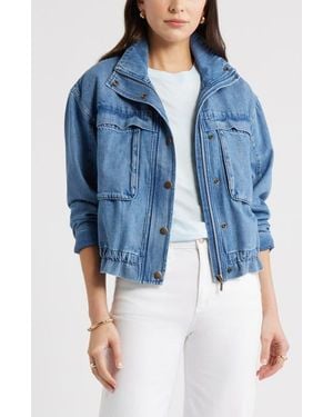 Caslon Denim Utility Jacket - Blue