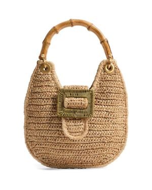 PAMELA MUNSON The Avis Raffia Hobo Bag - Brown
